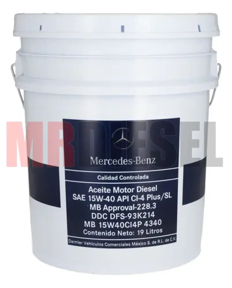 ACEITE DIESEL MOTOR 15W40 CI4 MERCEDES 19LTS ACEITES