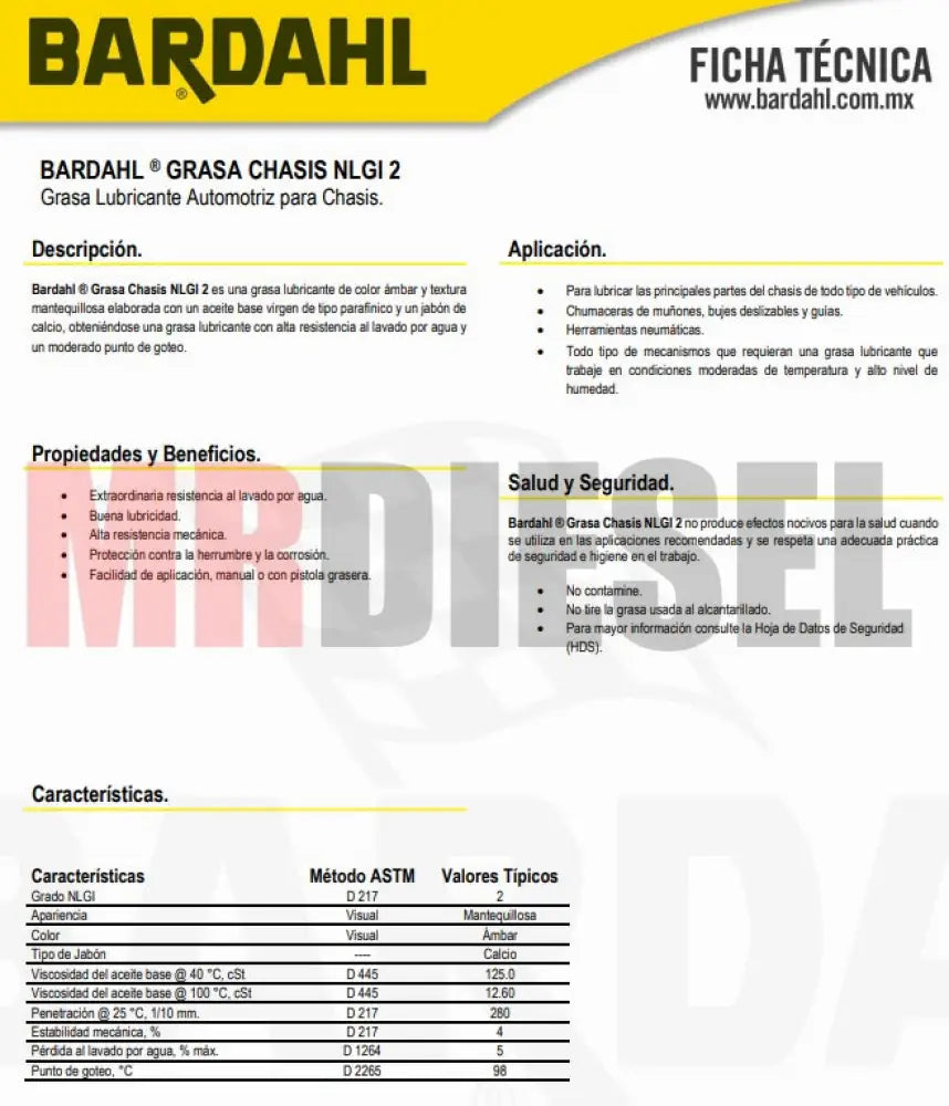 GRASA CHASIS 3.5KG QUIMICOS Y ADITIVOS