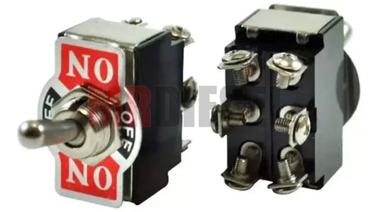 INTERRUPTOR PALANCA 6TERMINALES METALICO ON OFF ON PARTES ELECTRICAS