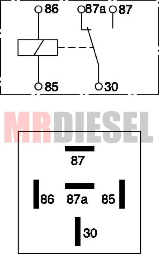 RELEVADOR UNIVERSAL 24V 30A 40A 5TERMINALES PARTES ELECTRICAS