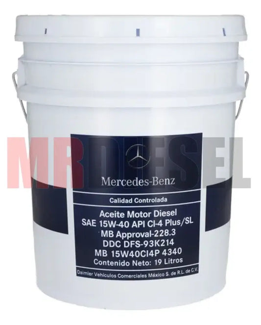 ACEITE DIESEL MOTOR 15W40 CI4 MERCEDES 19LTS ACEITES