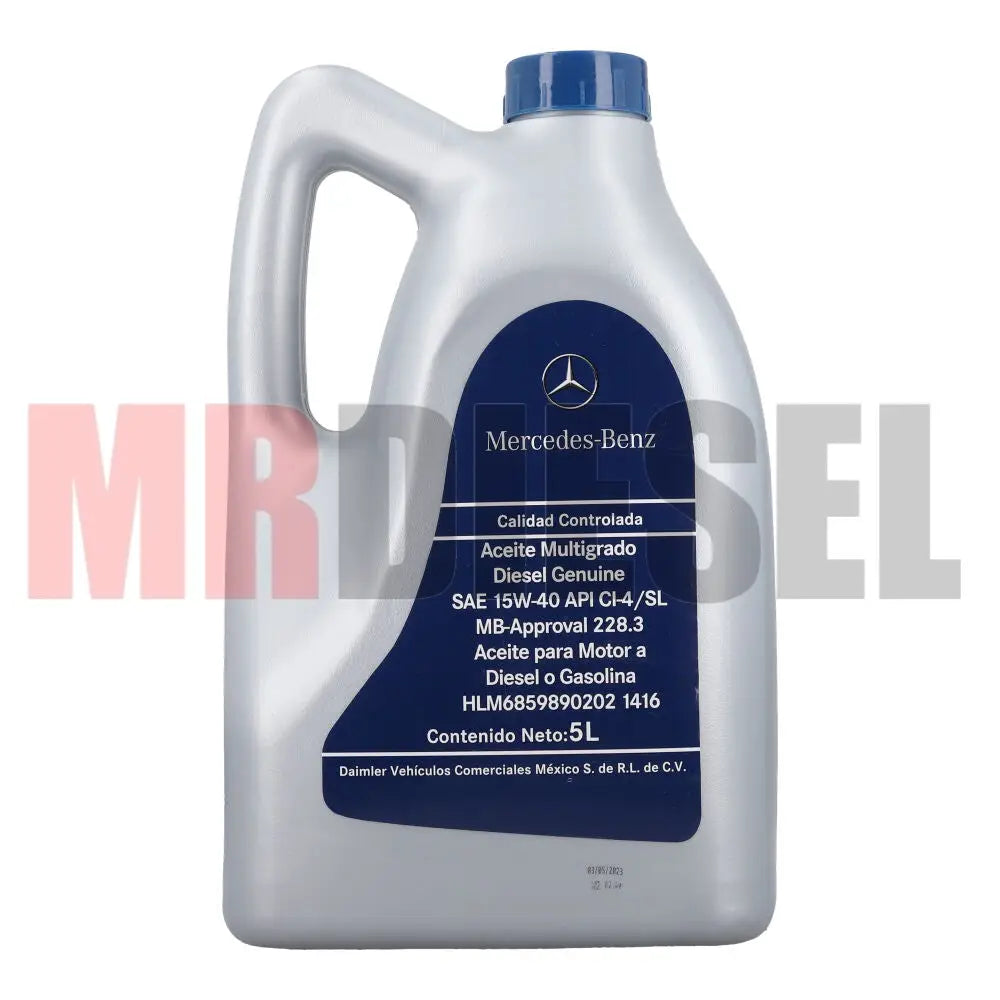 ACEITE DIESEL MOTOR 15W40 CI4 MERCEDES 5LT ACEITES
