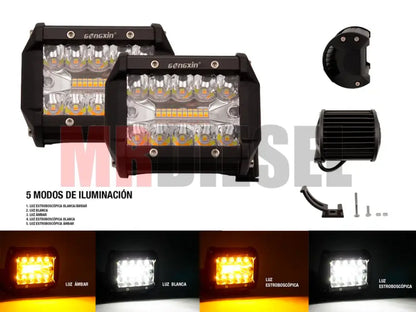 FARO CUADRADO BICOLOR LED PARTES ELECTRICAS