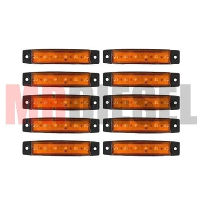 MINI PLAFON LATERAL AMBAR PARTES ELECTRICAS