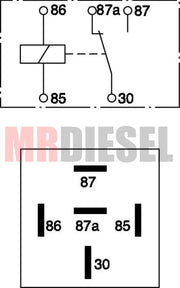 RELEVADOR UNIVERSAL 12V 20A 30A 5TERMINALES PARTES ELECTRICAS