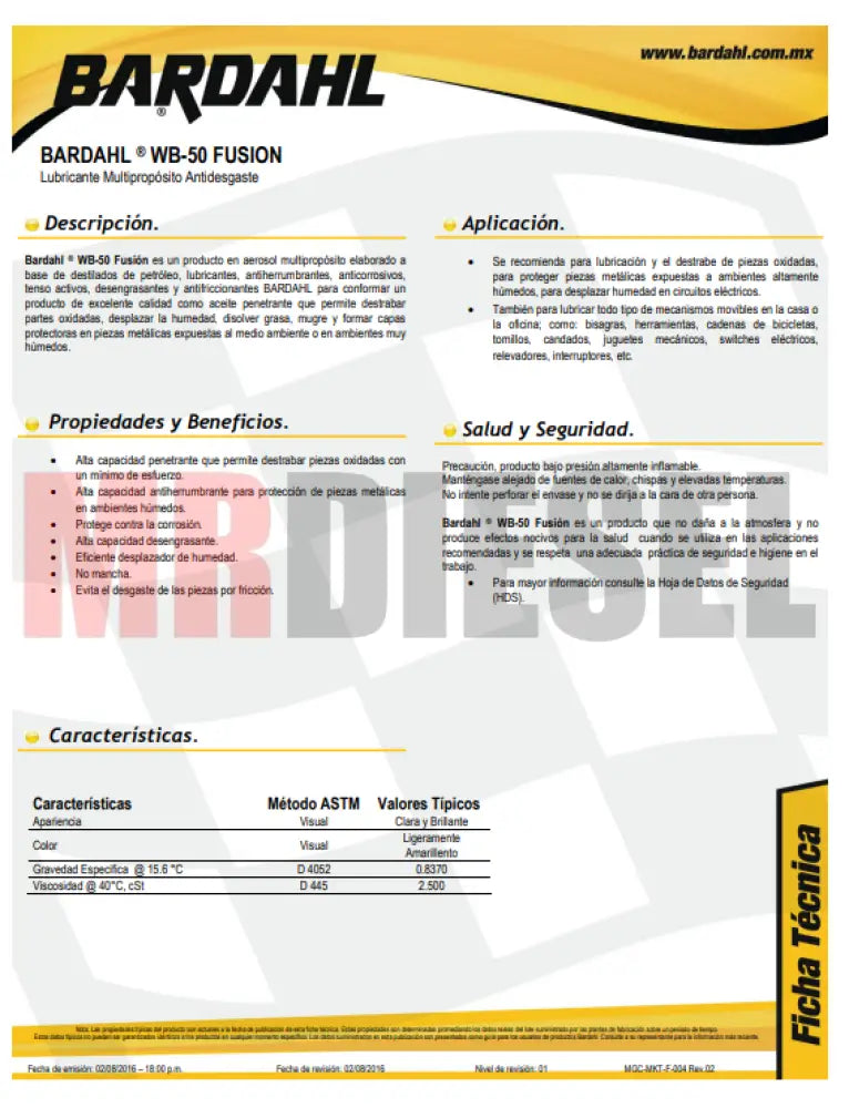 WB50 QUIMICOS Y ADITIVOS